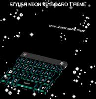 Stylish Neon Keyboard Theme poster