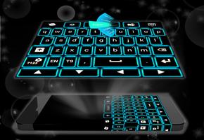 Neon Blue Keyboard Themes screenshot 1