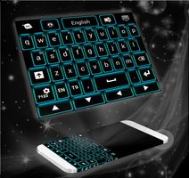 Neon Blue Keyboard Themes screenshot 3