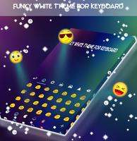 Funky White Theme for Keyboard screenshot 1