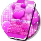 Keyboard Pink Colour Heart icône