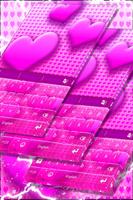 Keyboard Pink Colour Heart Affiche