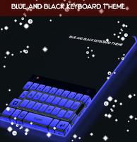 Blue and Black Keyboard Theme Affiche