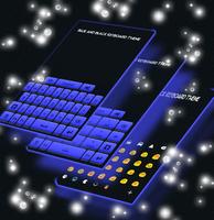 Blue and Black Keyboard Theme capture d'écran 2