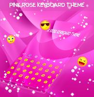 Pink Rose Keyboard Theme تصوير الشاشة 1