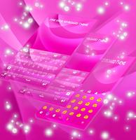 Pink Rose Keyboard Theme syot layar 2