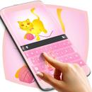 APK Tastiera tema gatto rosa