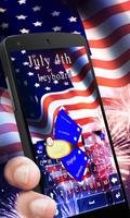 July 4th GO Keyboard Theme captura de pantalla 3