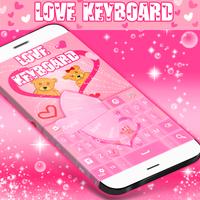 Pink Love Keyboard Free 海報