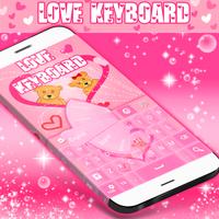 Pink Love Keyboard Free penulis hantaran