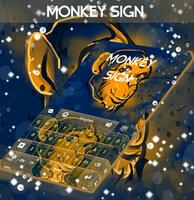 Monkey Sign Keyboard poster