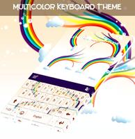 Multicolor Keyboard Theme Affiche