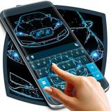 Neon Blue Cars Keyboard Theme icône