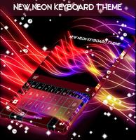 Novo tema de teclado de néon Cartaz