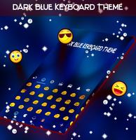 Dark Blue Keyboard Theme capture d'écran 1