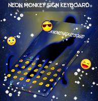 Neon, macaco, sinal, teclado imagem de tela 1