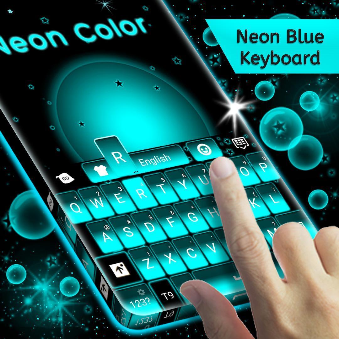 Neon Blue Keyboard for Android - APK Download