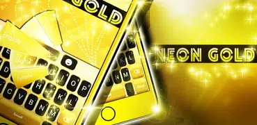 Neon Gold Keyboard Theme