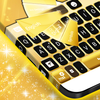 Neon Gold Keyboard Theme Zeichen