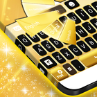 Neon Gold Keyboard Theme ikon