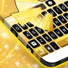 Neon Gold Keyboard Theme icono