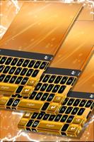 Neon Gold Keyboard Theme Cartaz