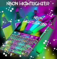 Neon Hightlight Keyboard Theme Affiche