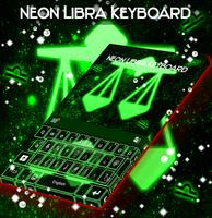 النيون ليبرا لوحة المفاتيح الملصق