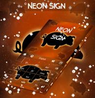 Neon Pig Keyboard Entrar imagem de tela 3