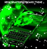 Neon Splatter Keyboard Theme Cartaz