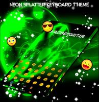 Neon Splatter Keyboard Theme imagem de tela 1