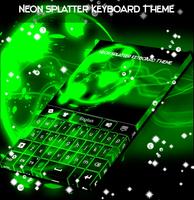 Neon Splatter Keyboard Theme imagem de tela 3