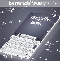 Simple White Keyboard Theme Affiche