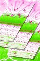 Pink Nature Keyboard Affiche