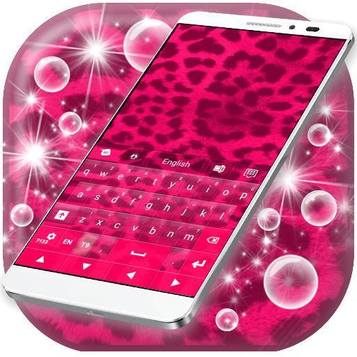 Pink Cheetah Keyboard Theme