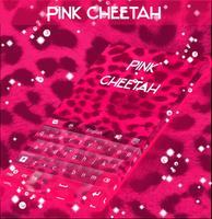 Pink Cheetah Keyboard Theme Poster
