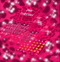 Pink Cheetah Keyboard Theme captura de pantalla 1