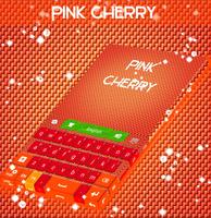 Pink Cherry Keyboard poster
