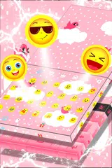 Pink Clouds Keyboard Theme APK Herunterladen