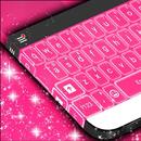 Pink Glass Keyboard Theme APK