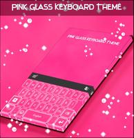 Pink Glass Keyboard Theme poster