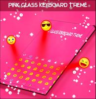 Pink Glass Keyboard Theme screenshot 1