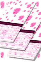 Pink Rose Keyboard poster