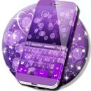 Purple Bokeh Hearts Theme APK