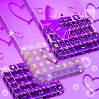 Purple Glow Keyboard Free poster