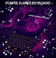Poster Purple Flames Keyboard
