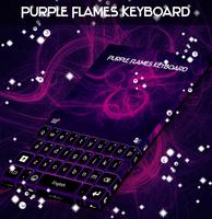 Purple Flames Keyboard poster