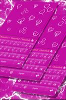 Purple Hearts Keyboard Theme poster