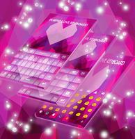 3D Pink Heart Keyboard ảnh chụp màn hình 2