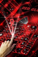Красная клавиатура Glow Theme постер